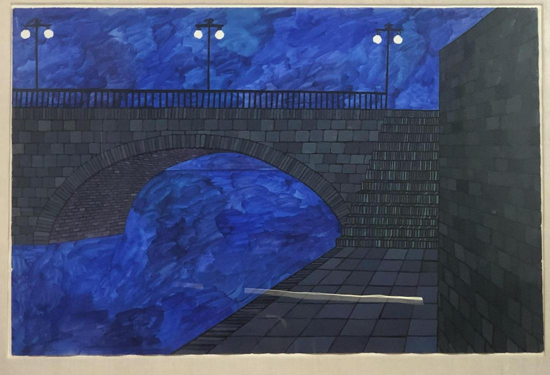 JUDITH SHAHN Large Painting On Paper. (1 of 8)