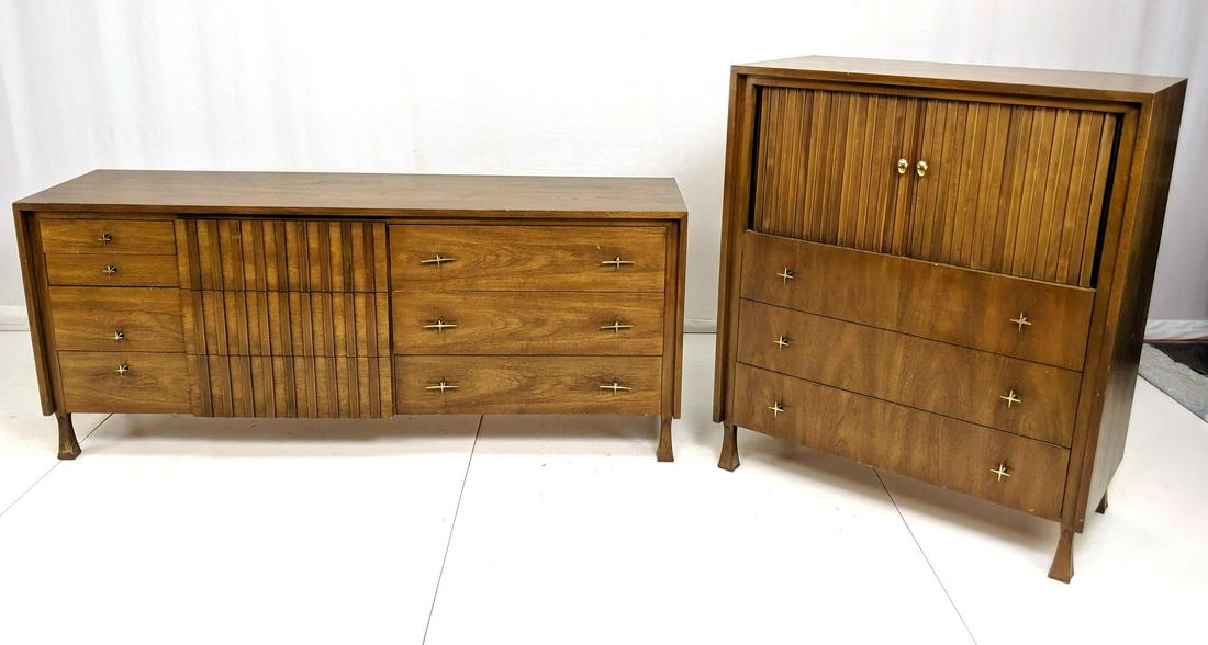 2pc JOHN WIDDICOMB High and Low Chests Dressers.T (1 of 14)