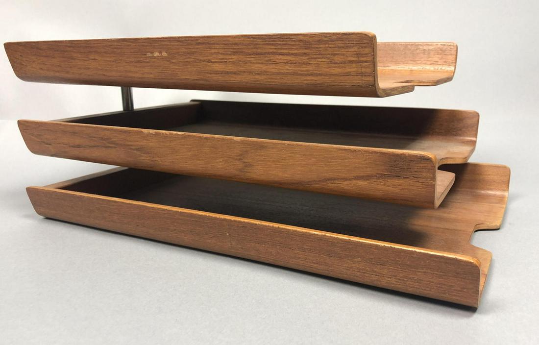 Danish Modern Teak Desk Organizer Trays by RAINBO (1 of 9)