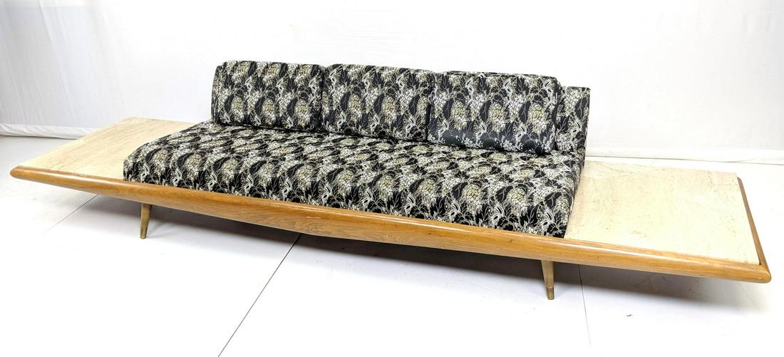 ADRIAN PEARSALL Sofa with Attached Travertine End (1 of 10)