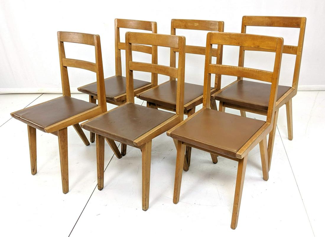 Set 6 Jens Risom style Modernist Dining Chairs. B (1 of 11)