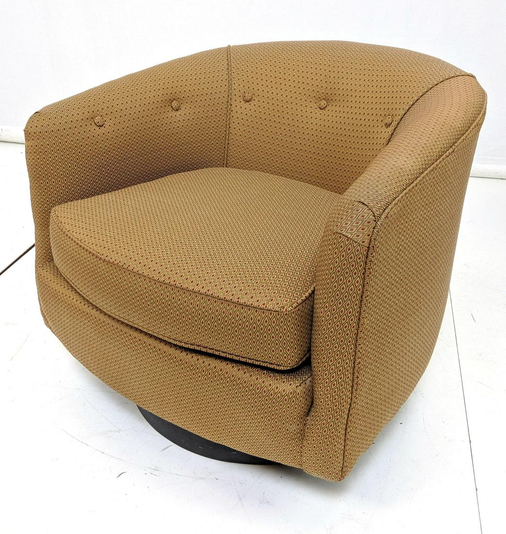 Baughman style Barrel Back Rocking Swivel Lounge (1 of 9)