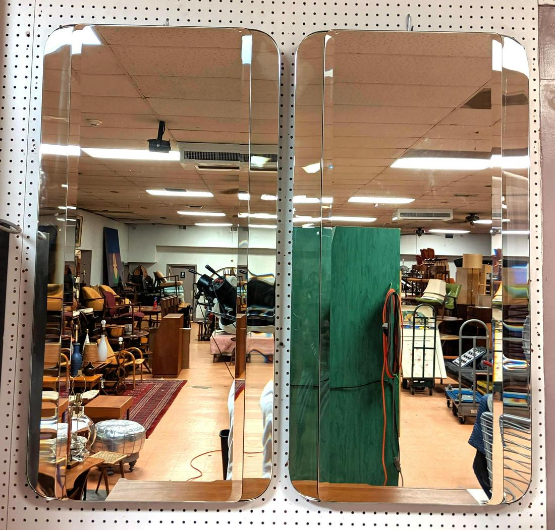 Pr Art Deco Style Layered Mirrors with Rounded Co (1 of 5)