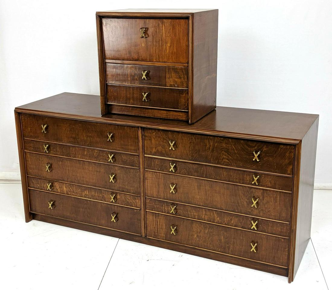 2pc PAUL FRANKL Low Chest & Night Stand. Branded (1 of 15)