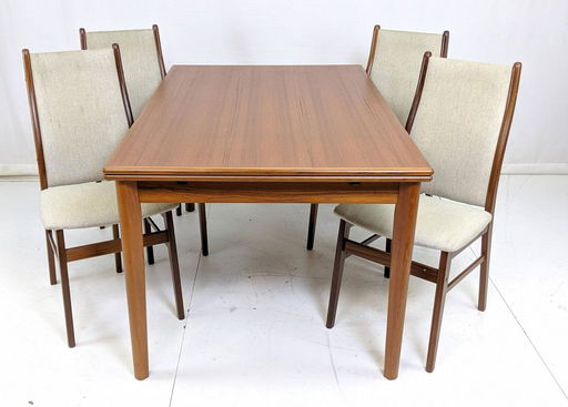 5 Pc Danish Modern Teak Dining Table Set Refract 5 Pc Danish Modern Teak Dining Table Set Refract