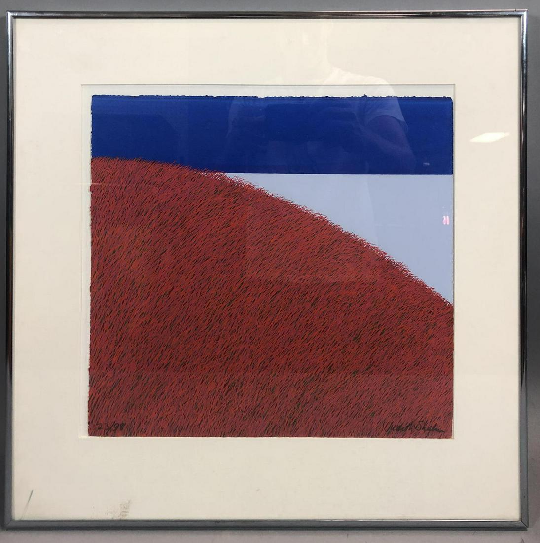 JUDITH SHAHN Silkscreen Print. "Autumn Landscape: (1 of 9)