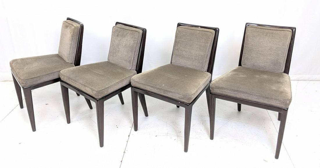 Set 4 Italian Style Modernist Dining Chairs. Dark (1 of 12)