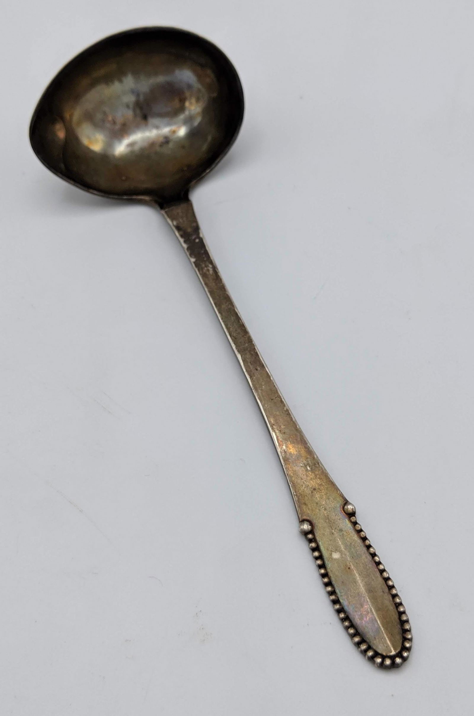 GEORG JENSEN Sterling Small Ladle Beaded Pattern. (1 of 6)