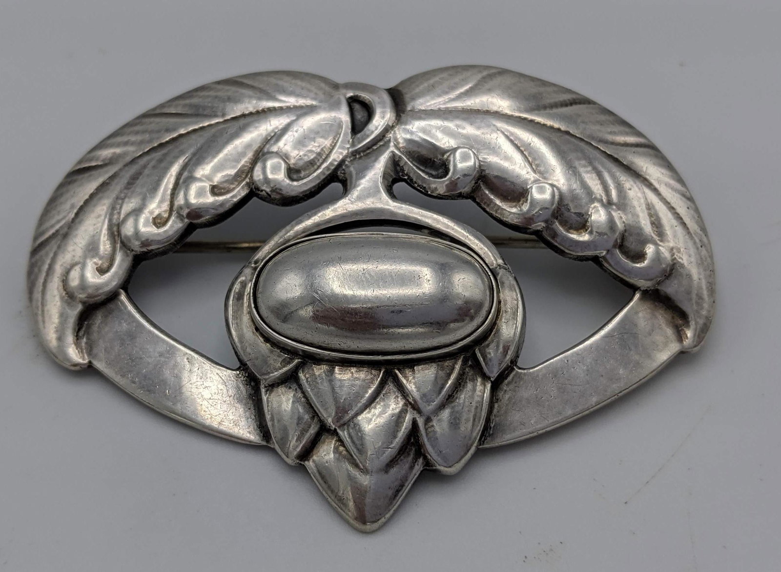 GEORG JENSEN Sterling Silver Modernist Pin Brooch (1 of 5)