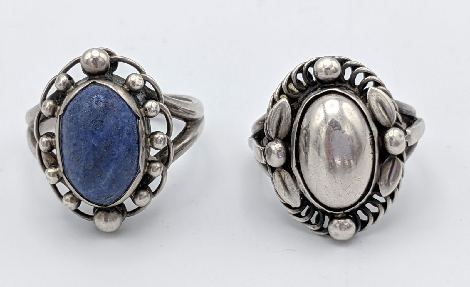 2 Pc GEORG JENSEN Sterling Silver Modernist Rings (1 of 8)