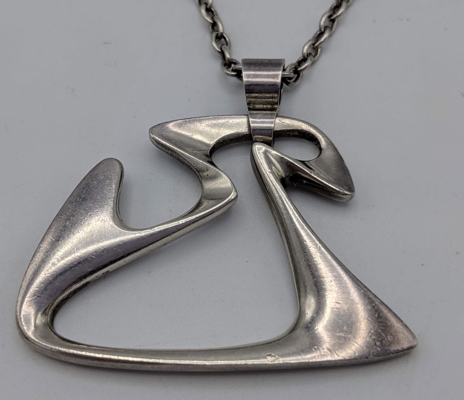 GEORG JENSEN Modernist Sterling Silver Pendant. # (1 of 5)