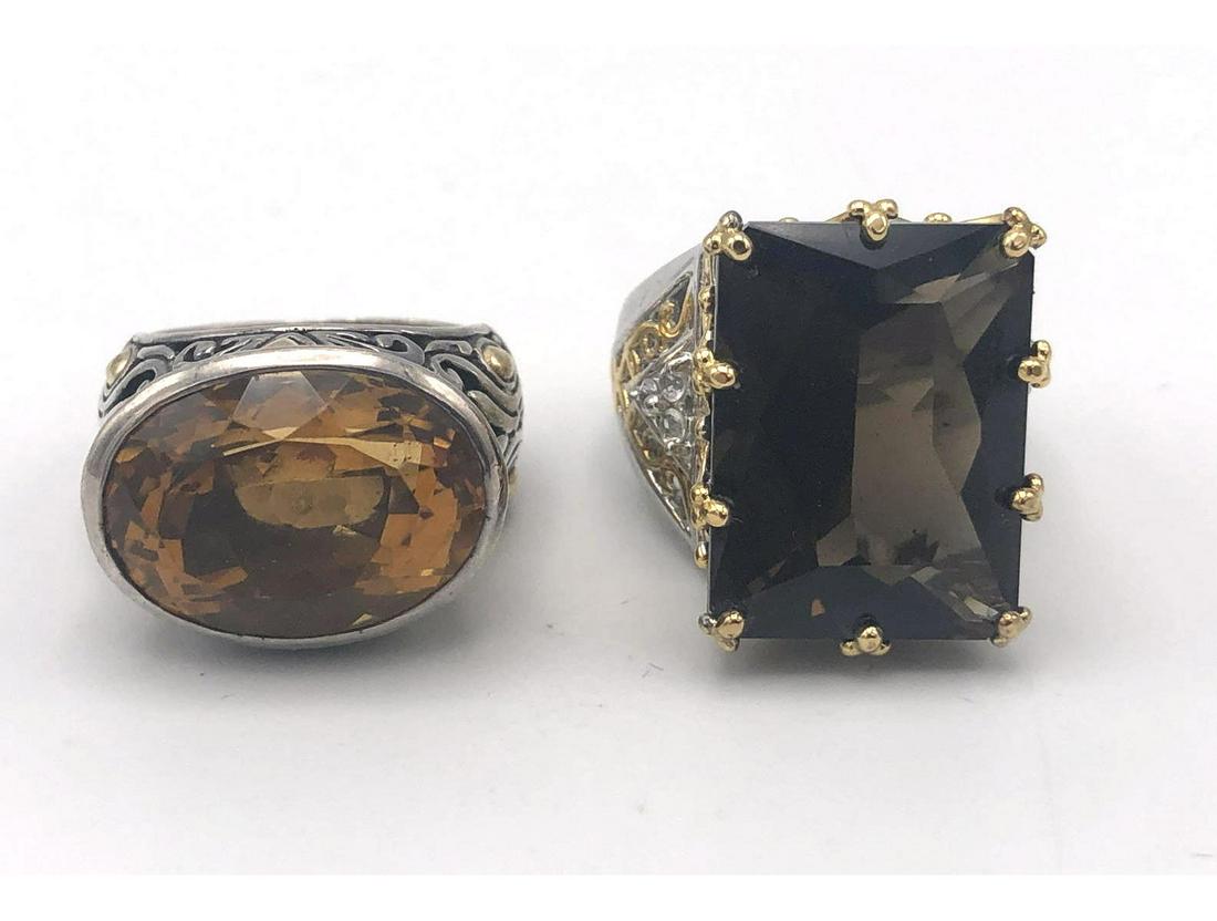 2 Pc Sterling Silver Designer Rings. (1) B.J.C. 1 (1 of 11)