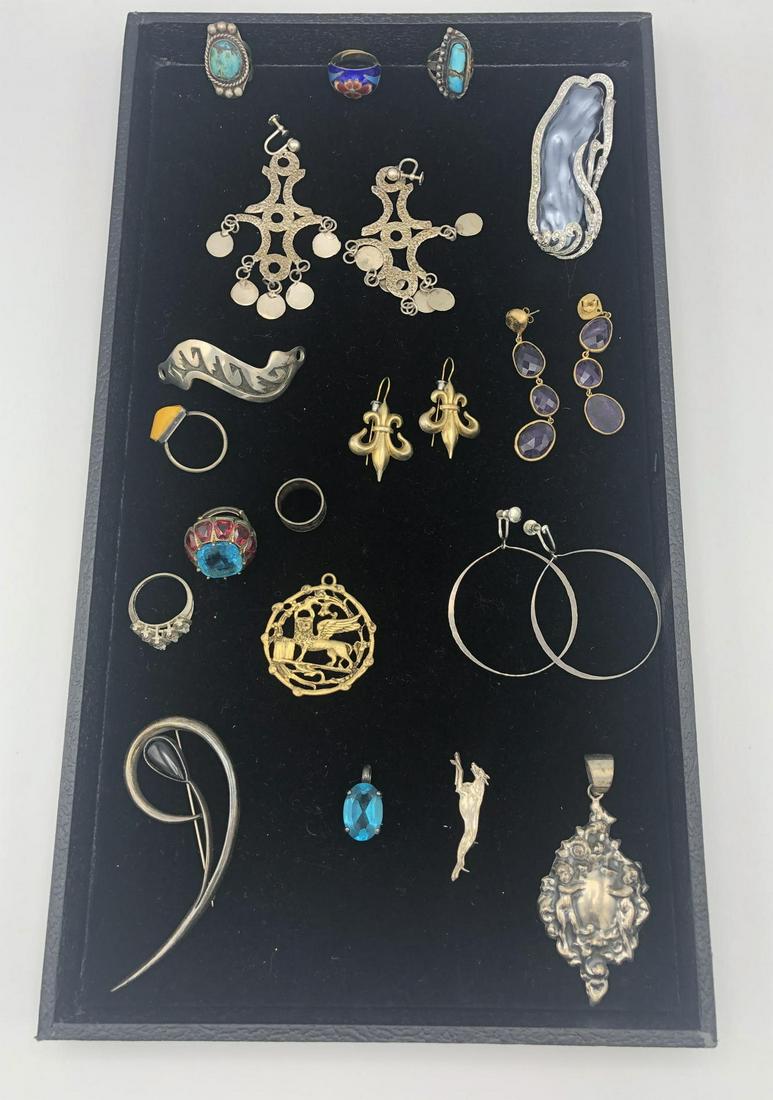 22 Pc Assorted Designer Jewelry. Pr Taxco Mexican (1 of 20)