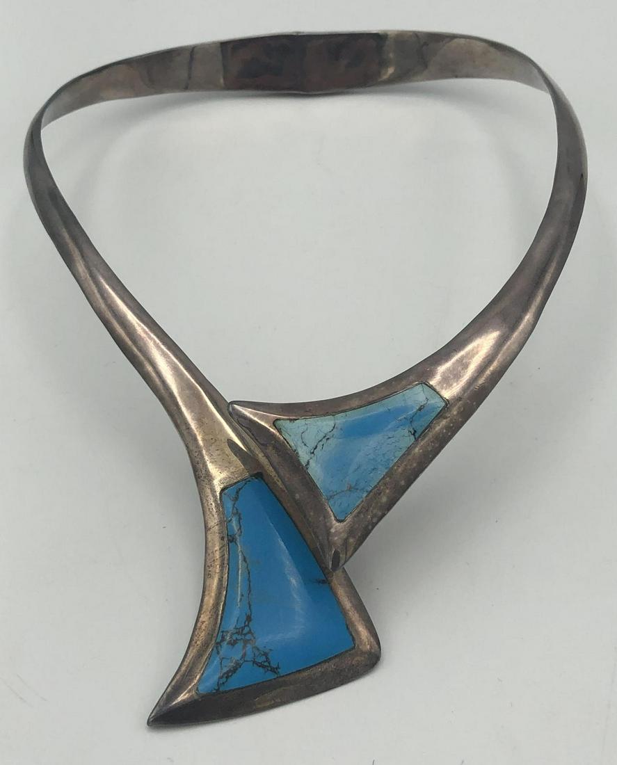 ALAICIA 950 Sterling Silver Enamel Neck Collar. H (1 of 8)