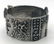 Silver Metal Brutalist Hinged Cuff Bracelet. Mode