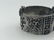 Silver Metal Brutalist Hinged Cuff Bracelet. Mode - 2