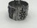 Silver Metal Brutalist Hinged Cuff Bracelet. Mode - 3