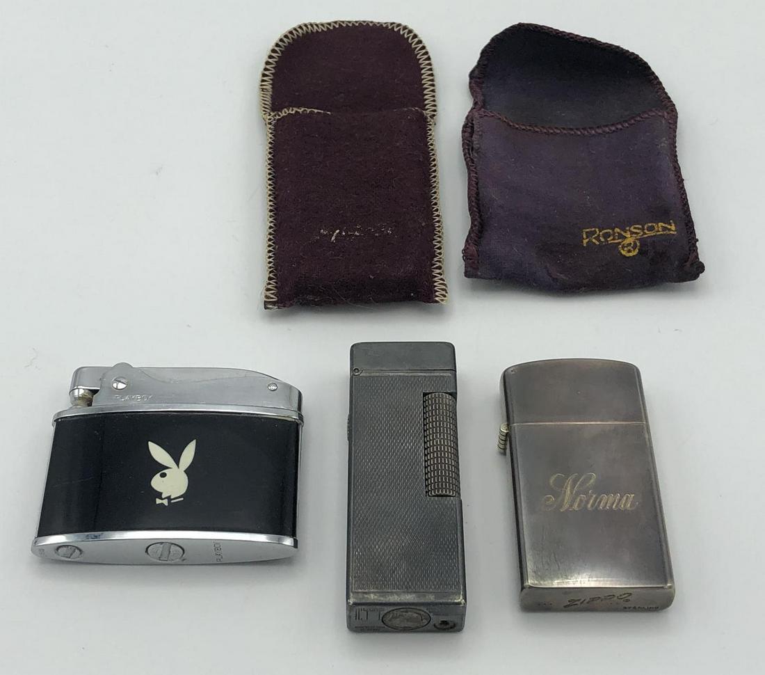 3 Pc Vintage Lighters DUNHILL. RONSON. ZIPPO. (1) (1 of 15)