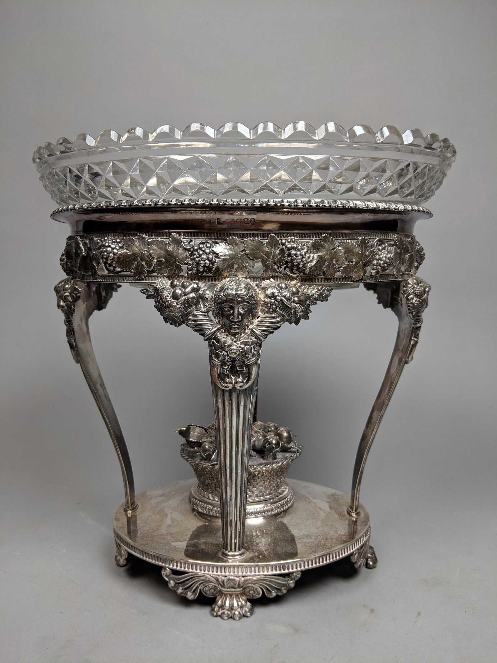 Hallmarked Sterling Silver Pressed Glass Compote (1 of 14)