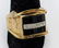 18K Gold Mans' Black Onyx Diamond Ring. Marked 18 - 6