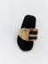 18K Gold Mans' Black Onyx Diamond Ring. Marked 18 - 9