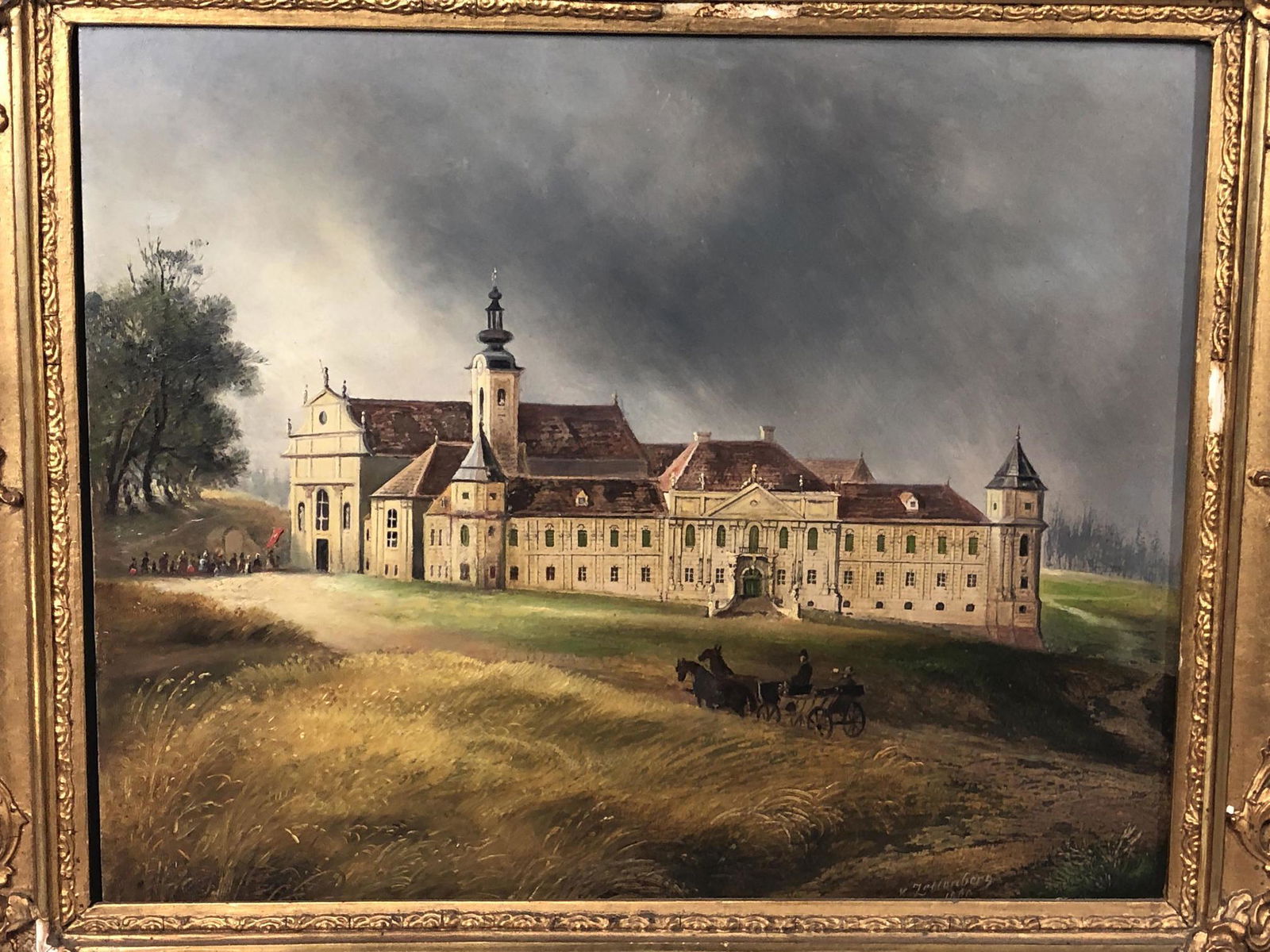 CARL VON ZELLENBERG 1860 Oil Painting on Board La (1 of 10)