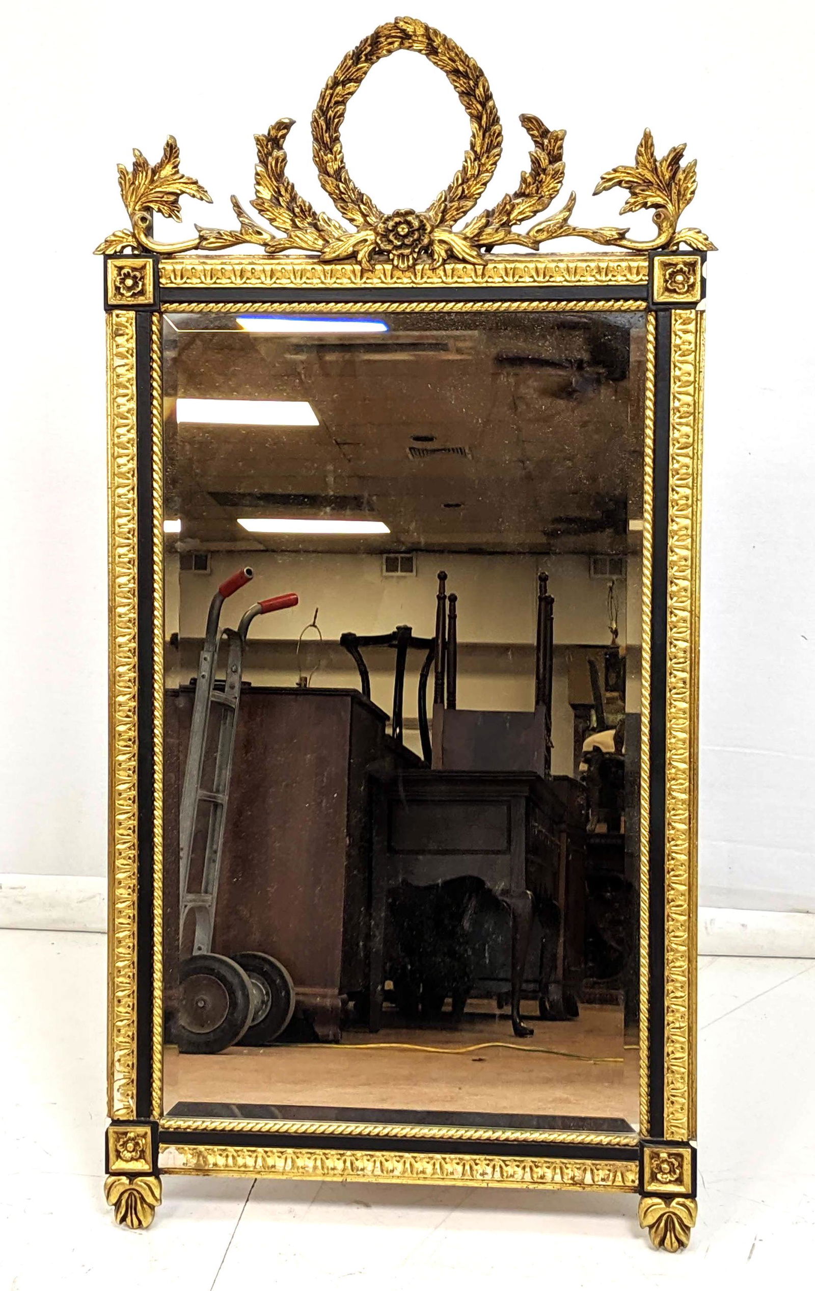 Decorator Italy La Barge Painted Gold Gilt Mirror