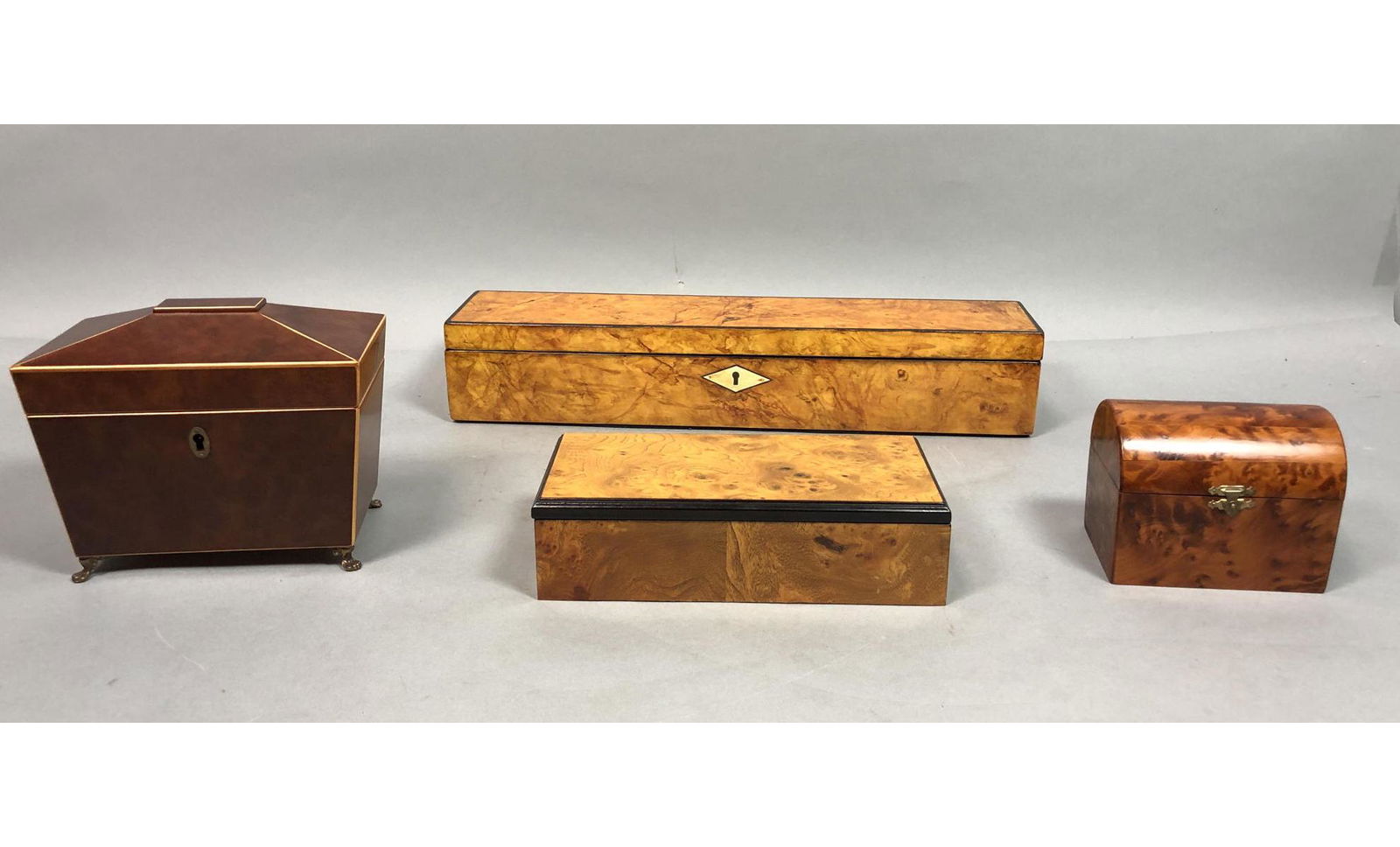 4pc Decorative Wood Table Top Boxes. One with Mad (1 of 20)