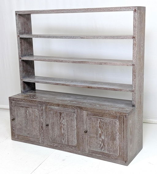 Heavy Limed Oak Shelf Cabinet Bookcase One Piece Sep 10 2019