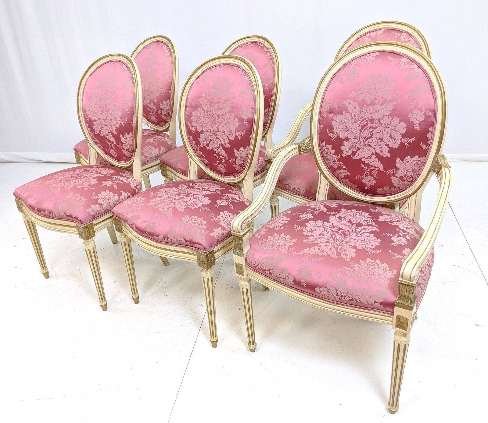 6 Decorator Dining Chairs, 2 Arm and 4 Side Chair (1 of 13)