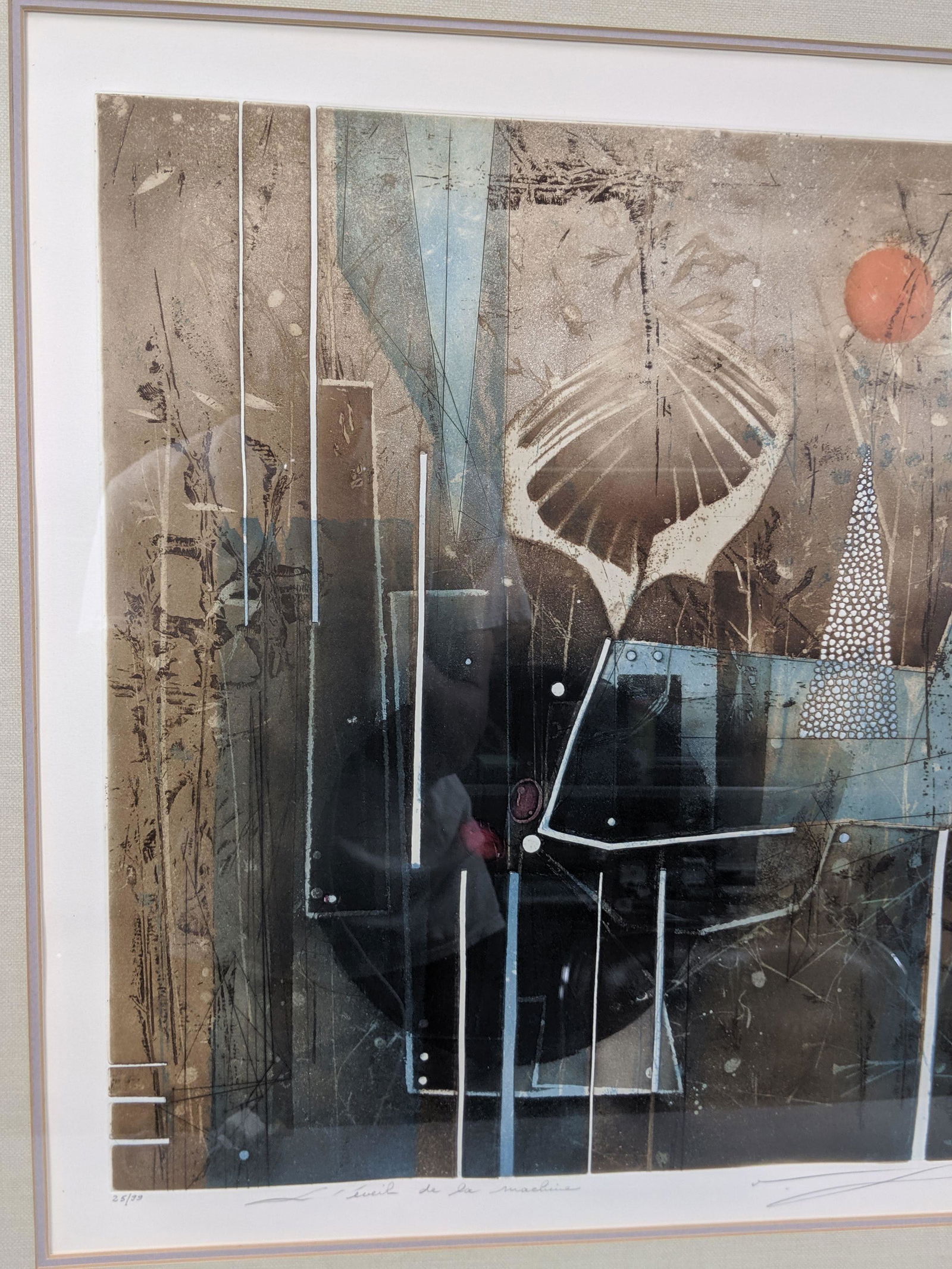 Modernist Abstract Print "Le Ivel de la Machine" (1 of 9)