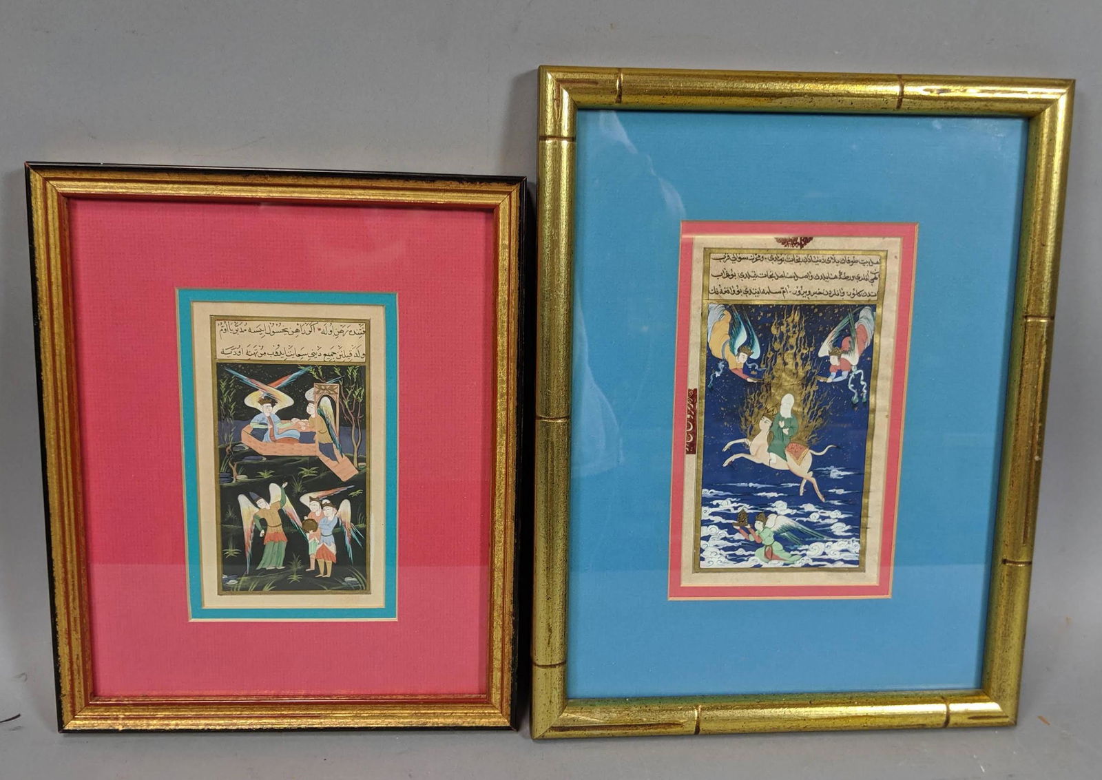 2pc Hand Painted Middle Eastern Illustrations. Mi (1 of 8)