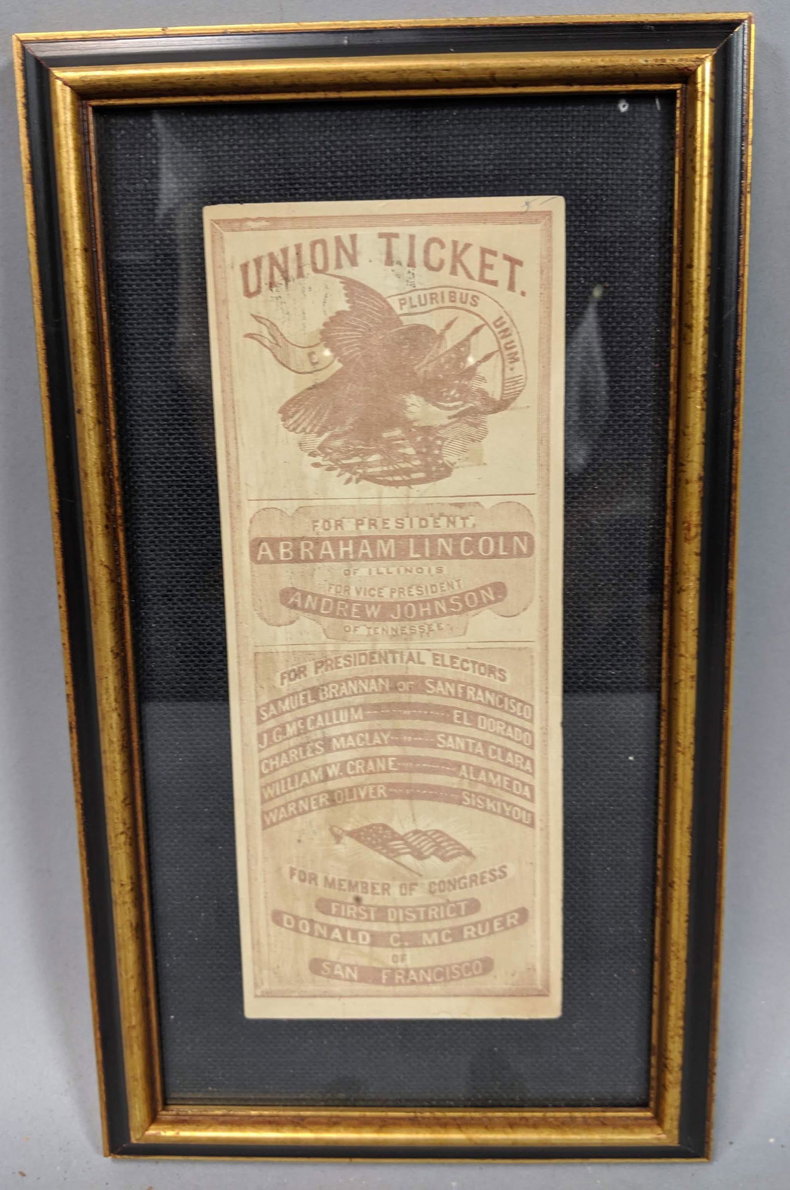Antique Union Ticket Featuring Abraham Lincoln fo (1 of 6)