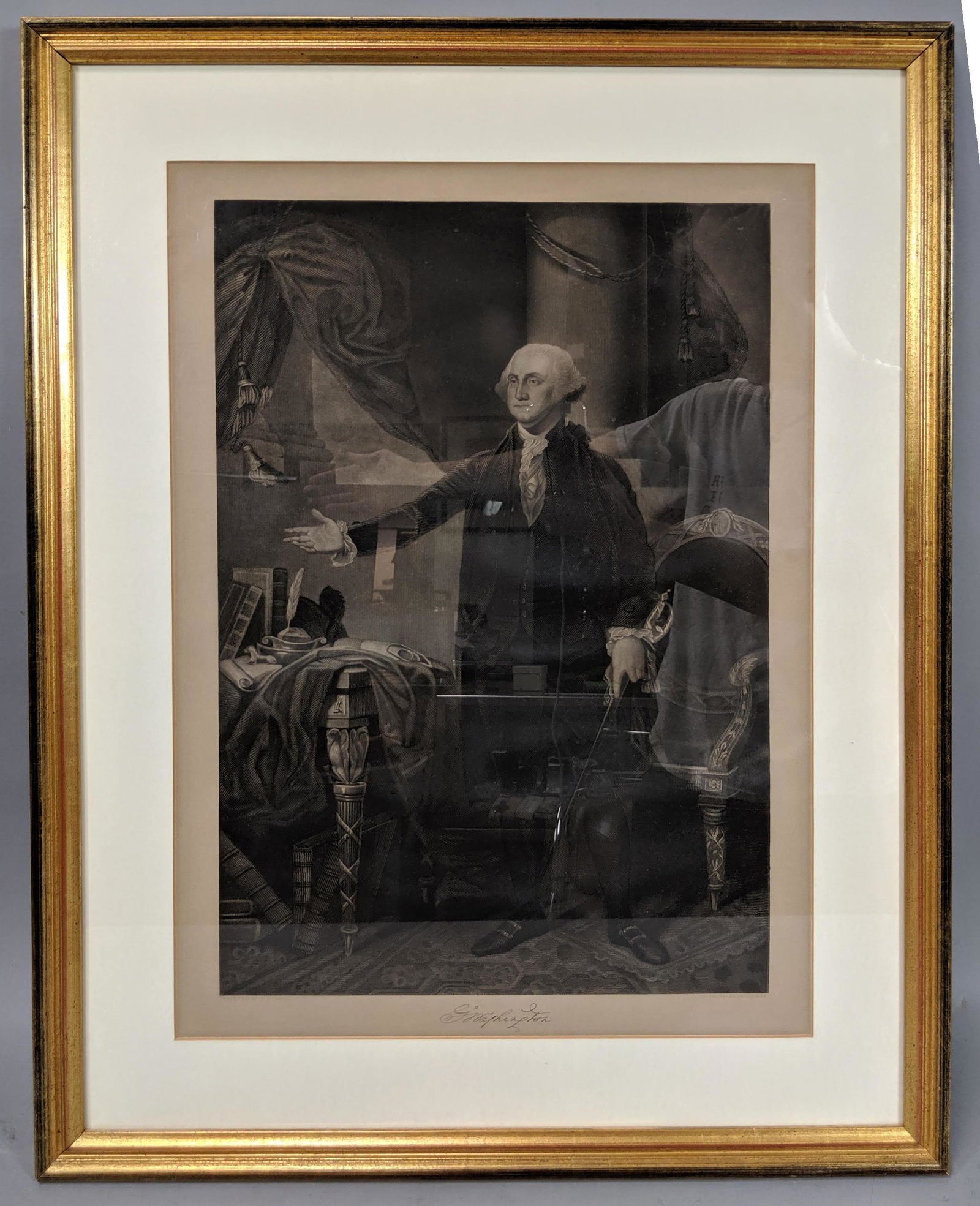 Antique Engraving of President George Washington. (1 of 11)