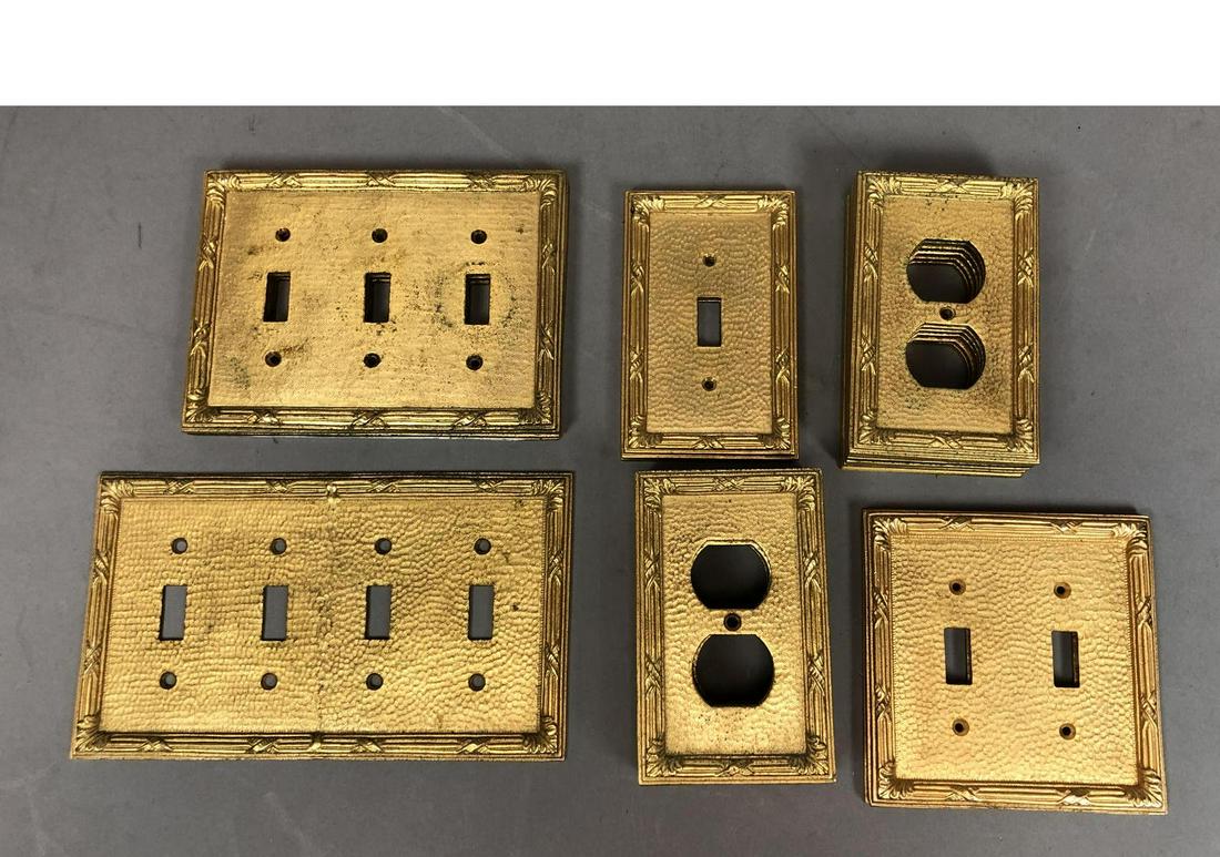 20pc SHERLE WAGNER Gilt Finish Light Switch Plate (1 of 6)