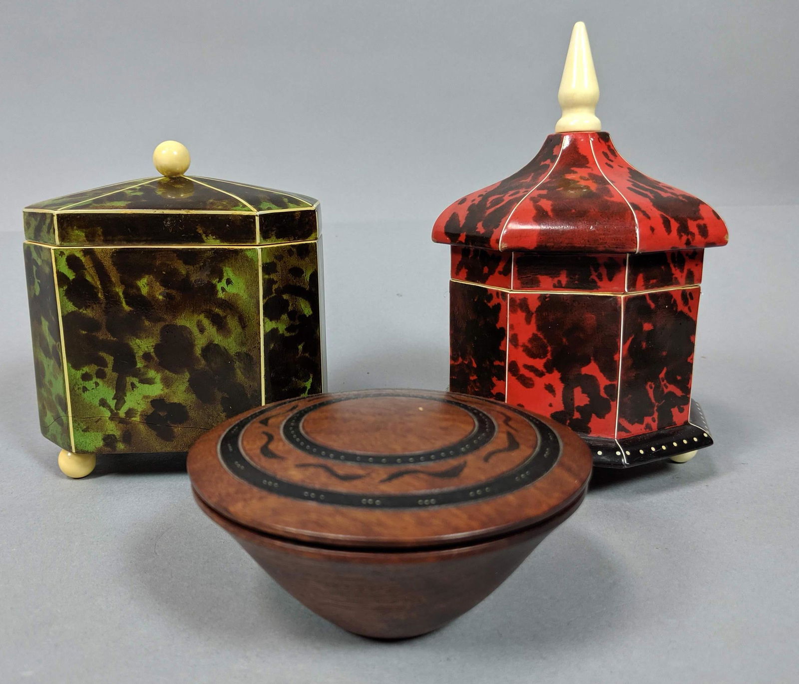 3pc Box Lot. 2pc EMILY A LENGEMANN Lacquered Tort (1 of 20)
