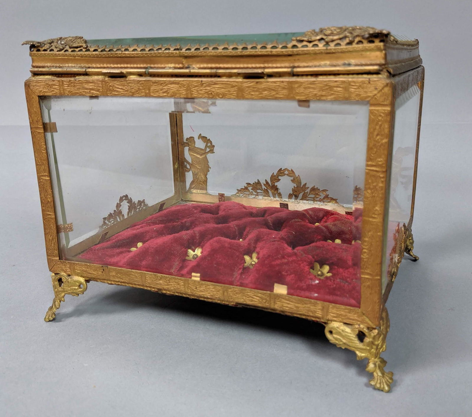 Faceted Crystal Gilt Bronze Mounted Jewelry Box F (1 of 14)