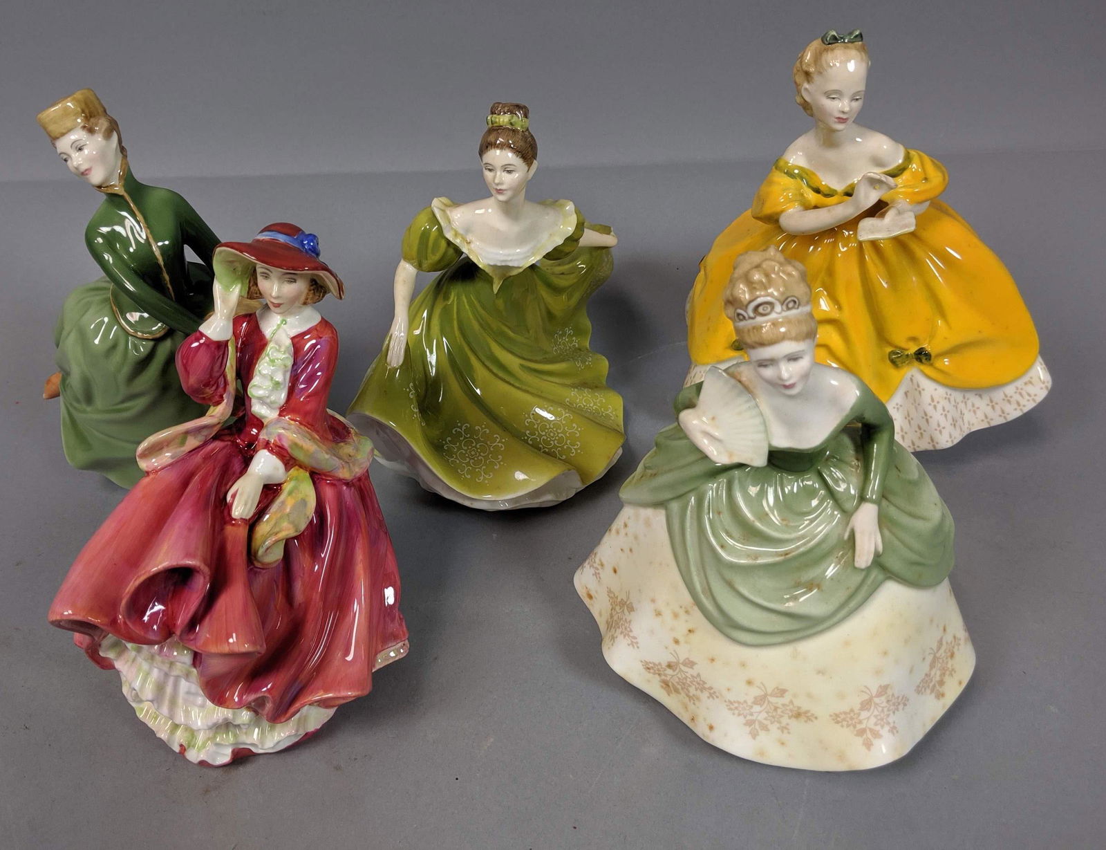 5 ROYAL DOULTON Porcelain Lady Figures. Marked. " (1 of 8)