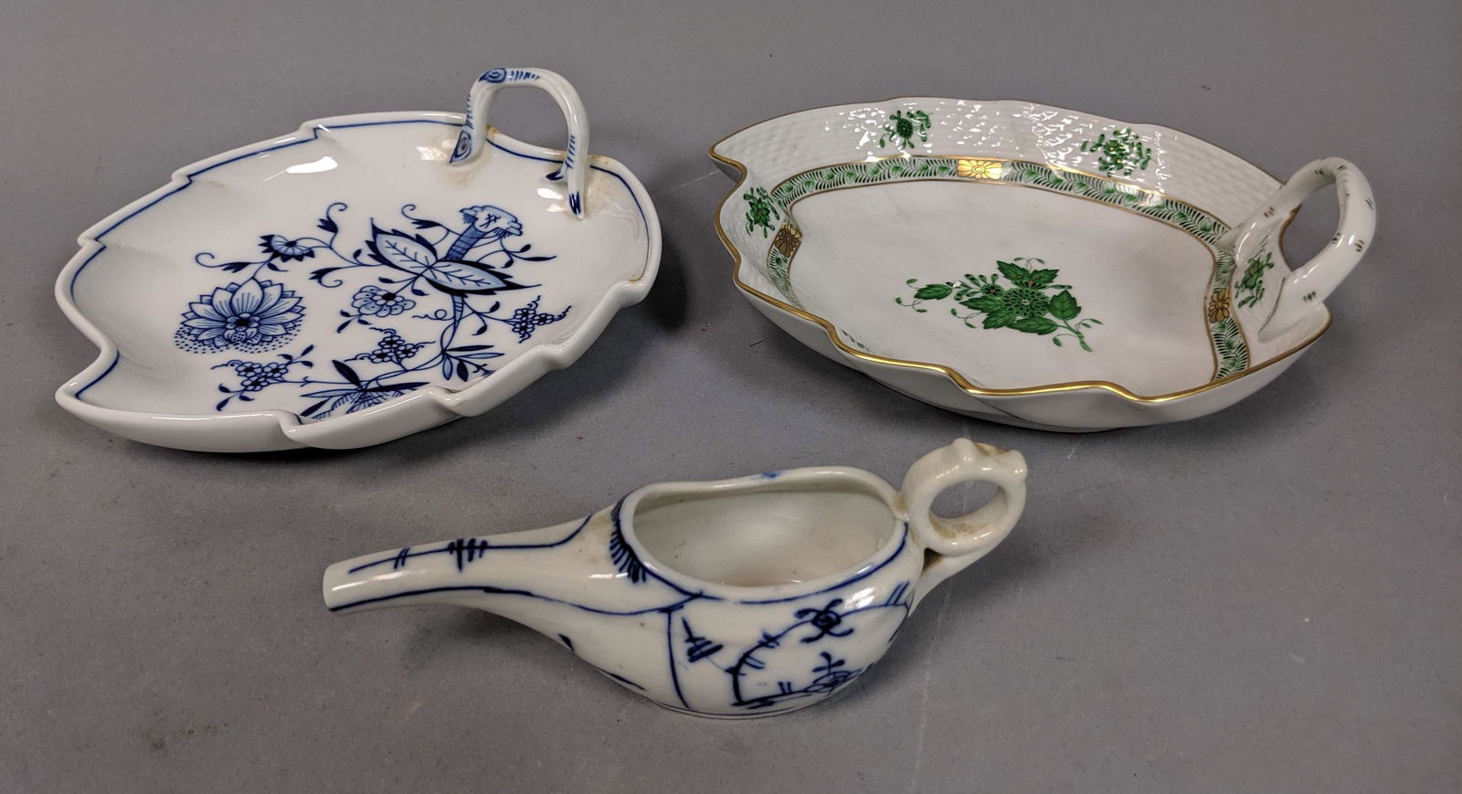 3pc MEISSEN, HEREND Porcelain Dishes China. Figur (1 of 11)