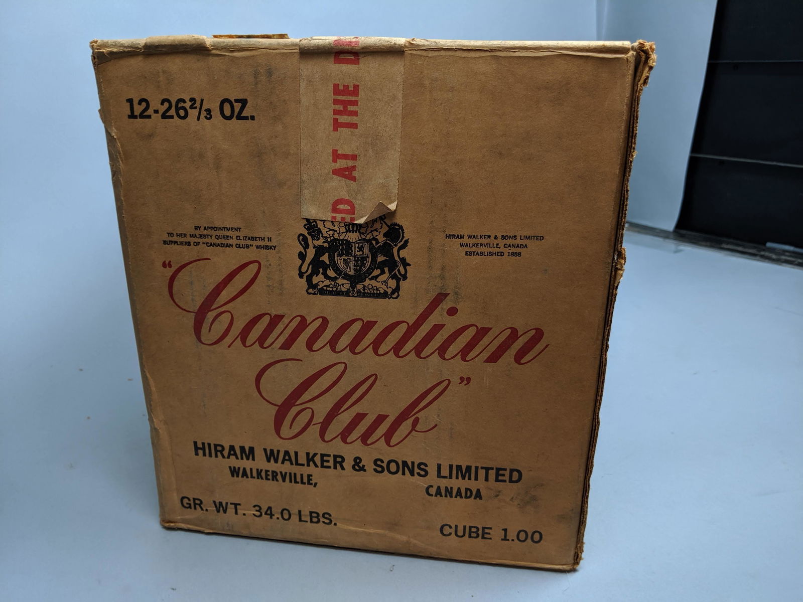 Full Case 12 CANADIAN CLUB Whiskey Bottles. HIRAM (1 of 8)