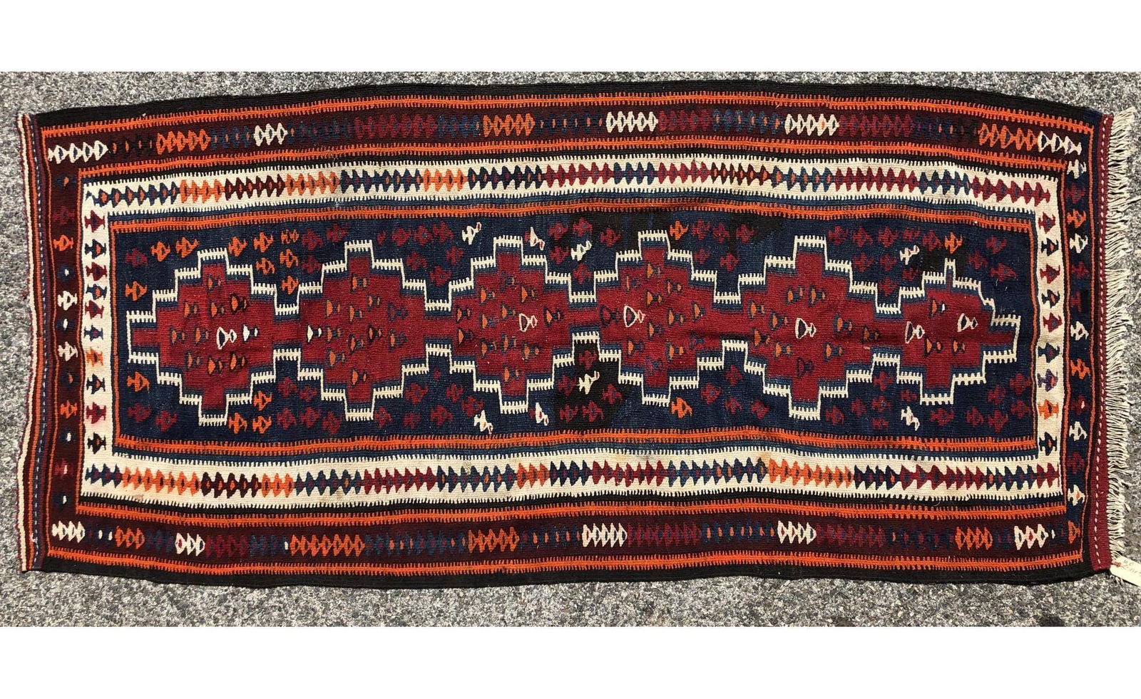 8'7 x 3'9 Handmade Flat Weave Rug Carpet Runner. (1 of 7)