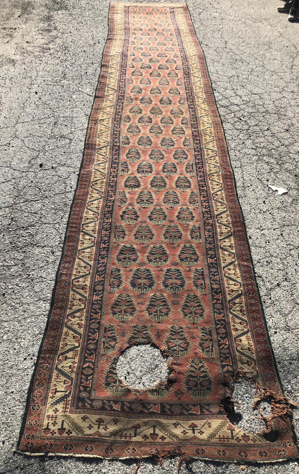 3'5x18'5  Handmade Oriental Rug Carpet Runner. (1 of 10)
