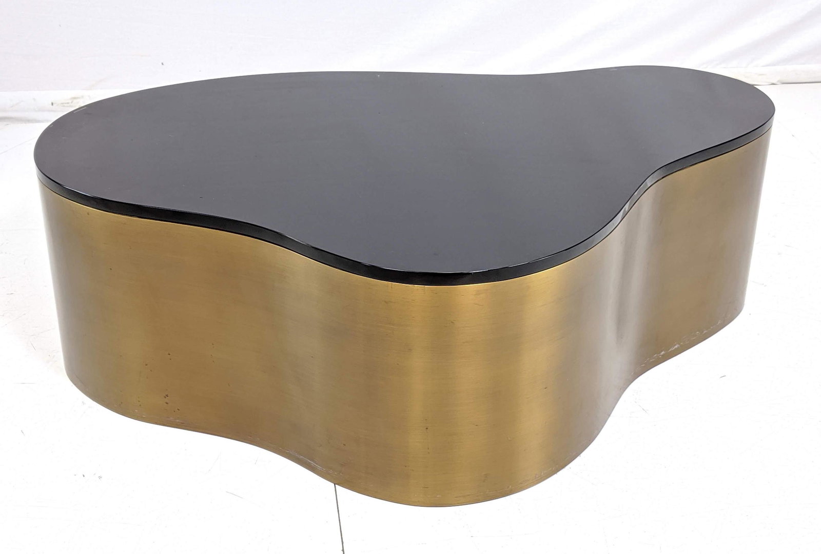 Karl Springer Brass and Glass Top Cocktail Table. (1 of 10)