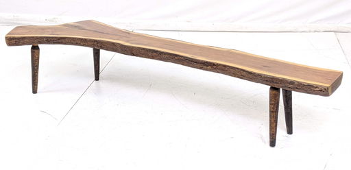 Small Live Edge Natural Wood Slab Low Bench Wood Oct 08 2019