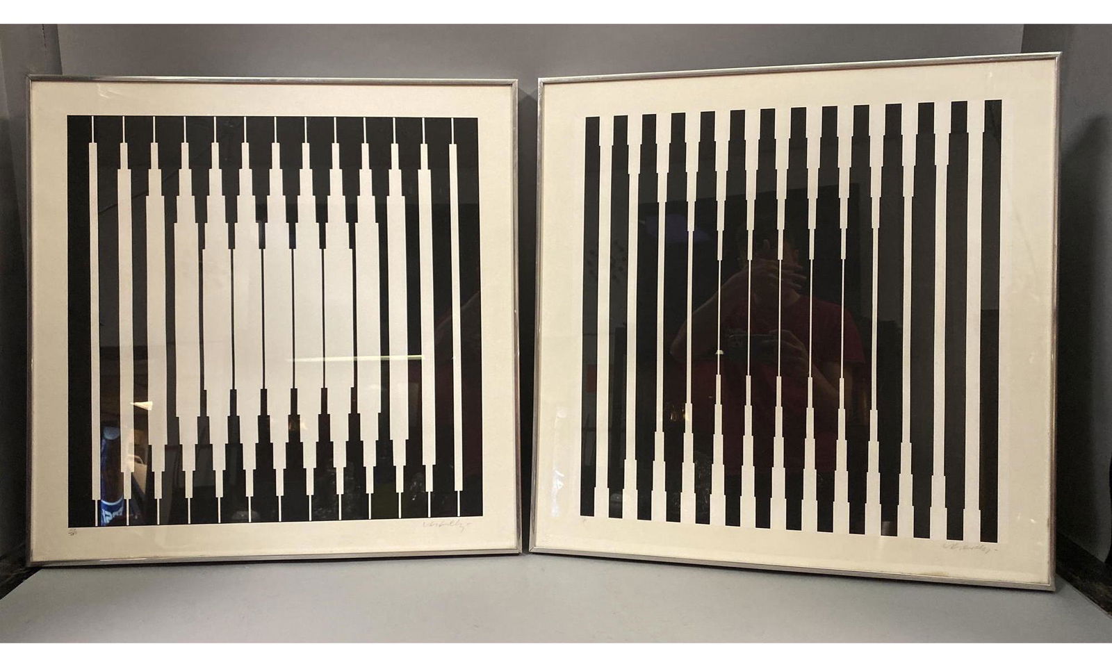 Pr VICTOR VASARELY Black and White Op Art Prints. (1 of 11)