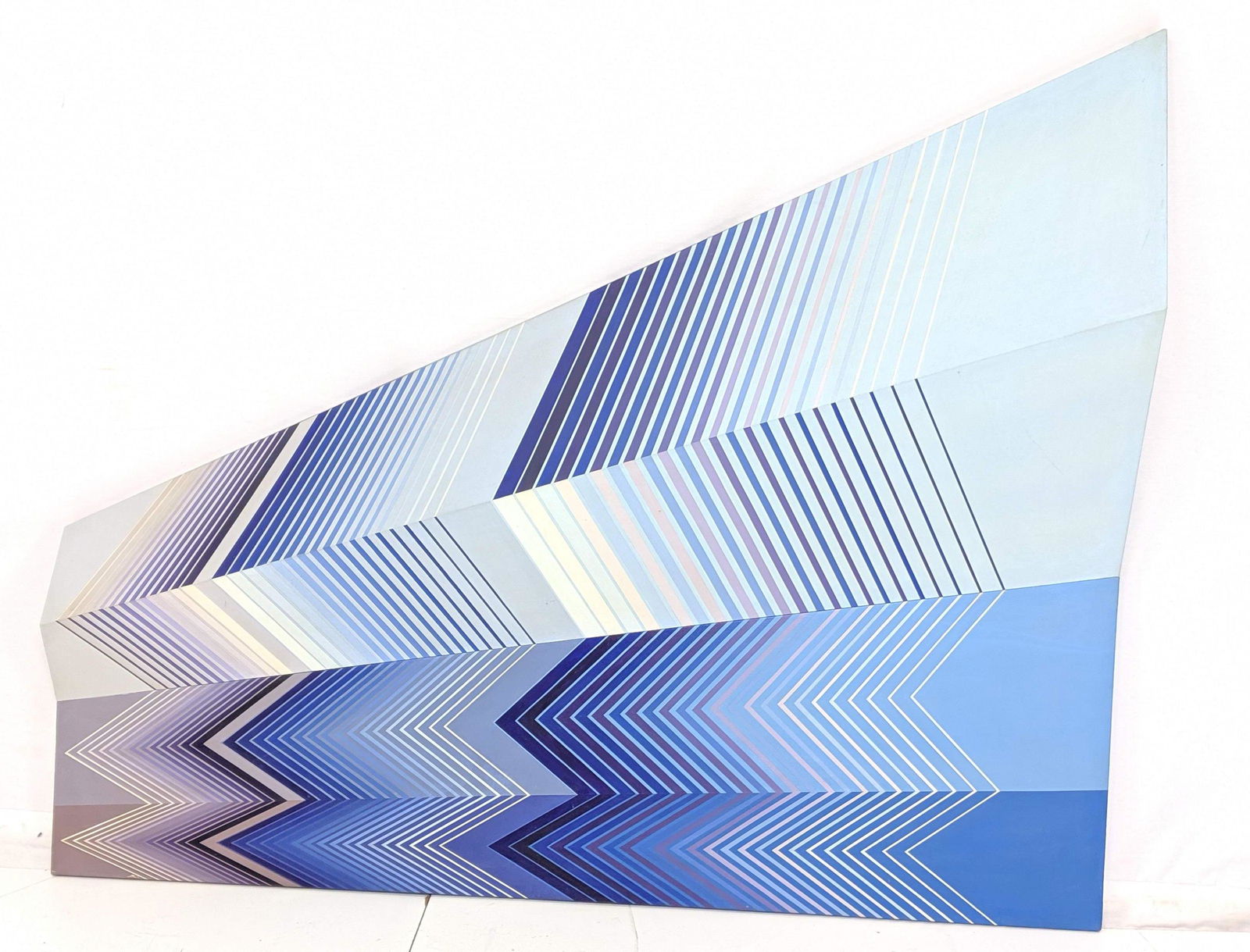 YOKO HARU Modernist Shaped Canvas Acrylic Painting 3D (1 of 11)