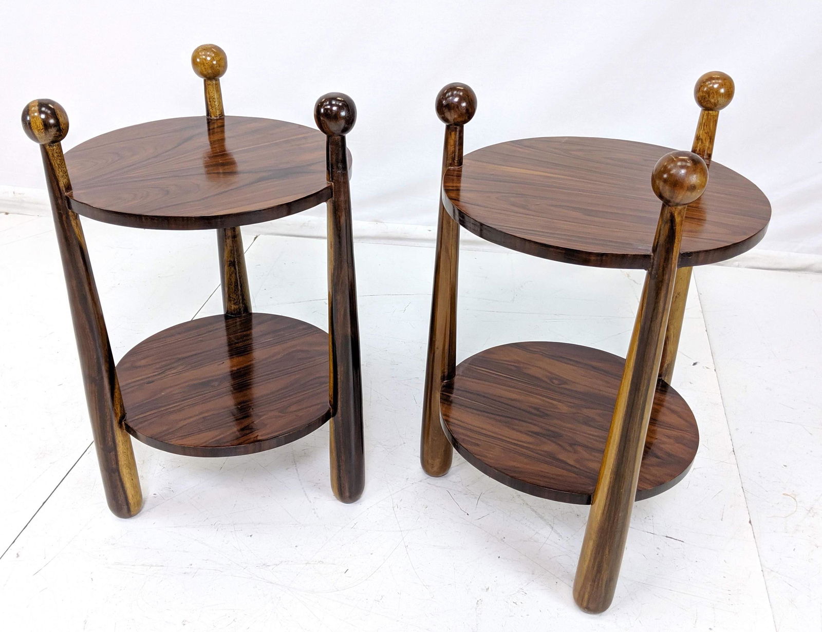 Pr Jean Royre Style Stick and Ball Side Tables. (1 of 12)