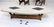 3pc American Walnut Terrazzo Table Set. Inlaid Ma - 4