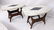 3pc American Walnut Terrazzo Table Set. Inlaid Ma - 6