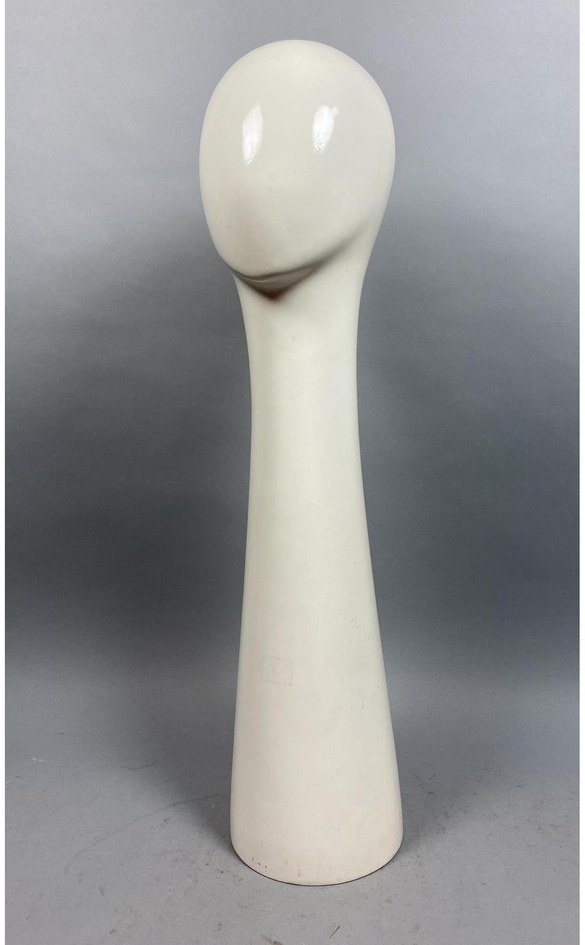 Tall Glazed Head Bust Modernist Sculpture. High g (1 of 13)